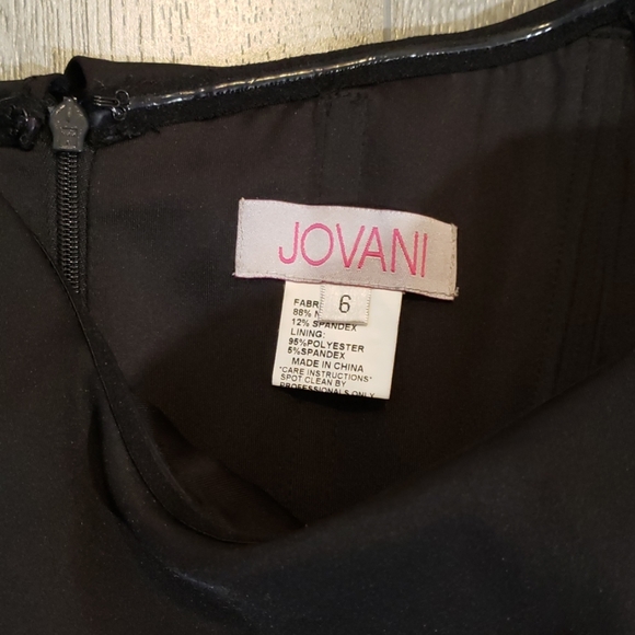 Jovani new #49926 Black Scuba Off Shoulder Ruffle - Picture 7 of 8